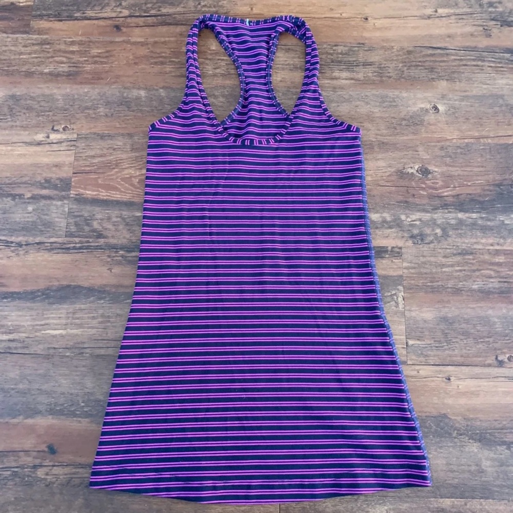 Lululemon Magenta Stripe Cool Racerback Tank